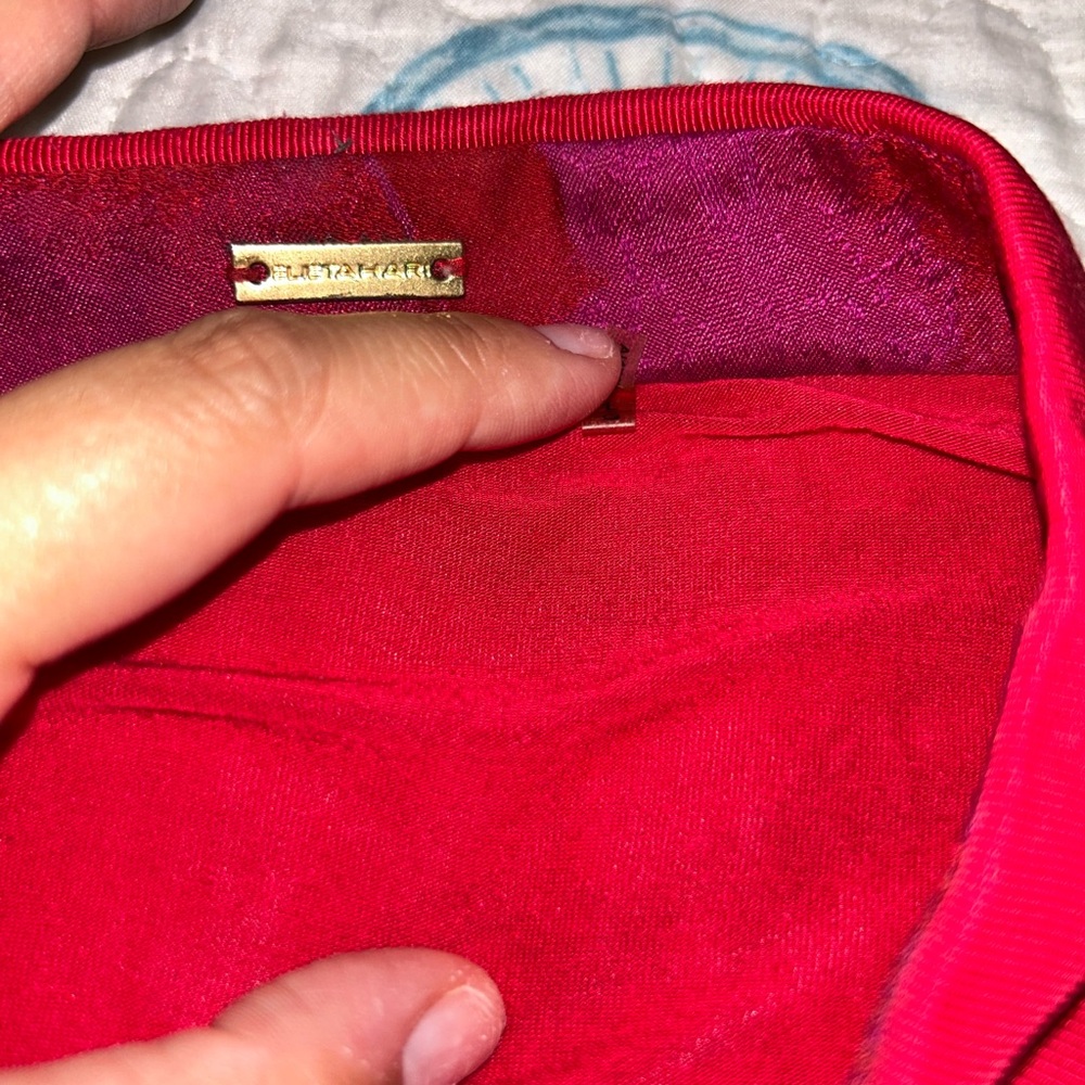 Elie Tahari Red Button Down Shirt - Picture 3 of 5